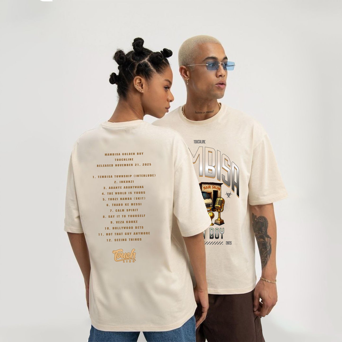 Mambisa Golden Boy T-shirt | Cream White