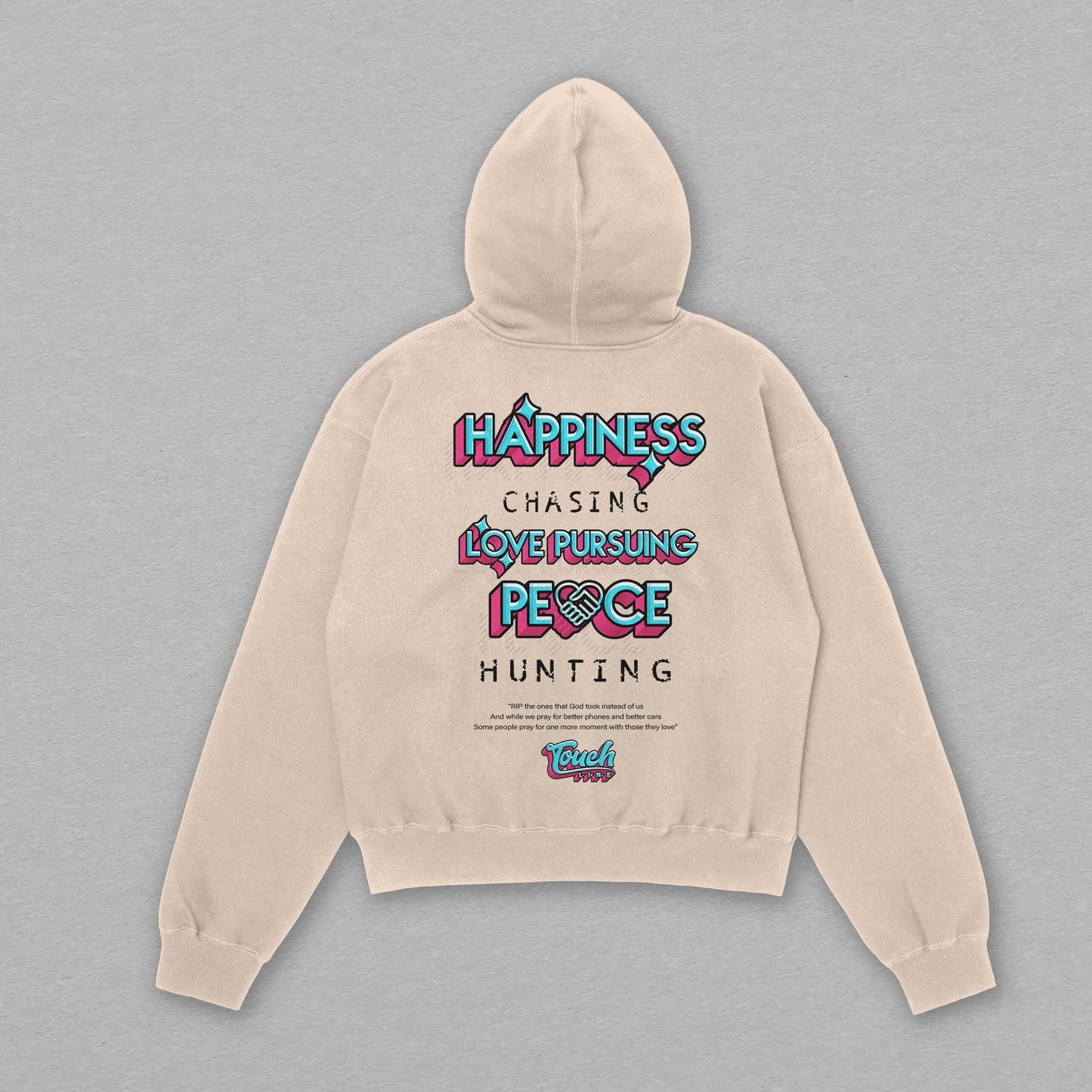 Touchline Peace Hunting Hoodie- Cream White