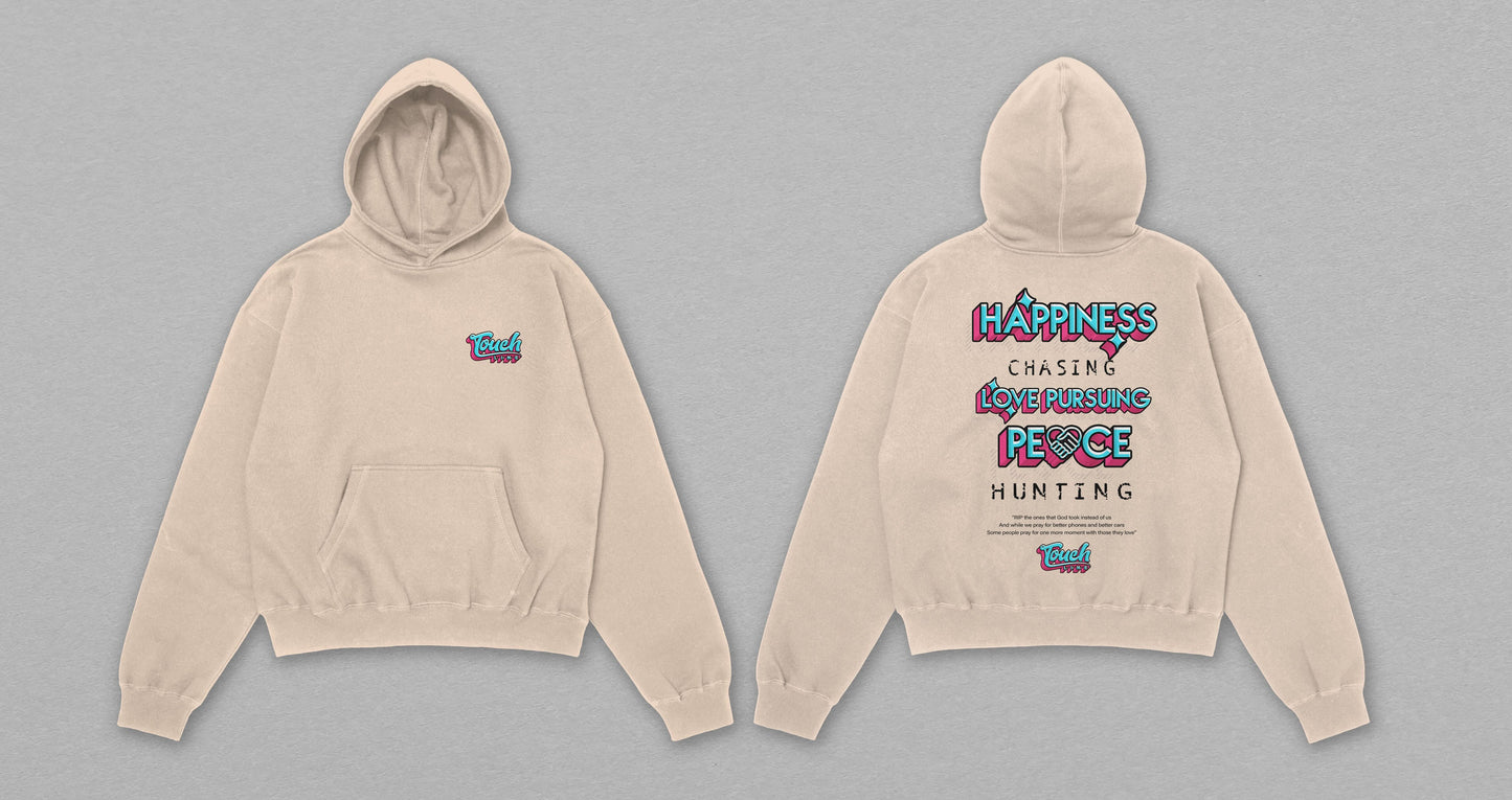 Touchline Peace Hunting Hoodie- Cream White